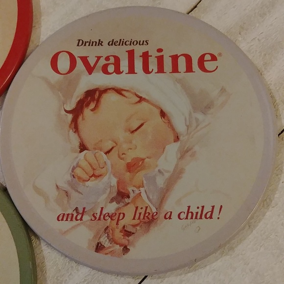 🎉2/$16 Vintage Ovaltine Coasters Set of 3 From England - Picture 4 of 5
